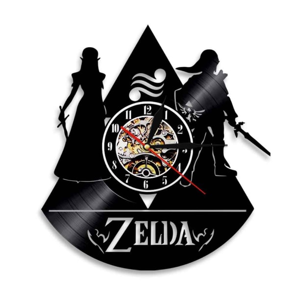 Legend of Zelda Vinyl Väggklocka Record Klocka Retro Dekor Väggkonstklocka