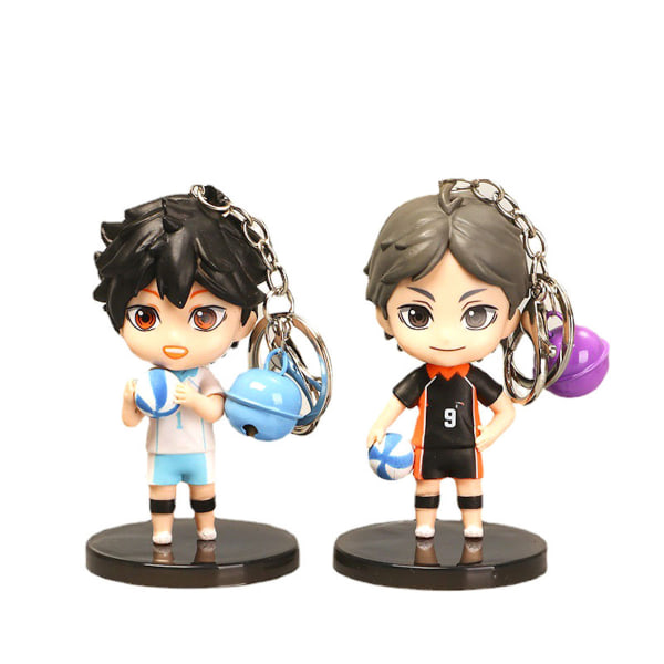 2st Haikyuu Figurer Anime Nyckelring Nyckelring Bag Hängande Nyckelring Julklapp