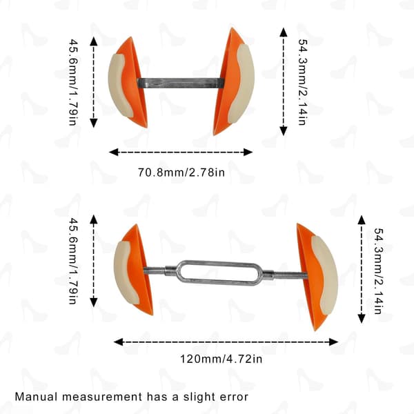 2-pack justerbara skoblock, 7-12 cm skobreddare för skor