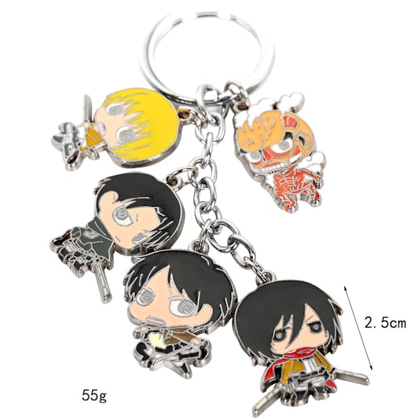 Attack on Titan Eren Jaeger Anime Key Chain Key Ring Bag Pendant Keyring Christmas Gift
