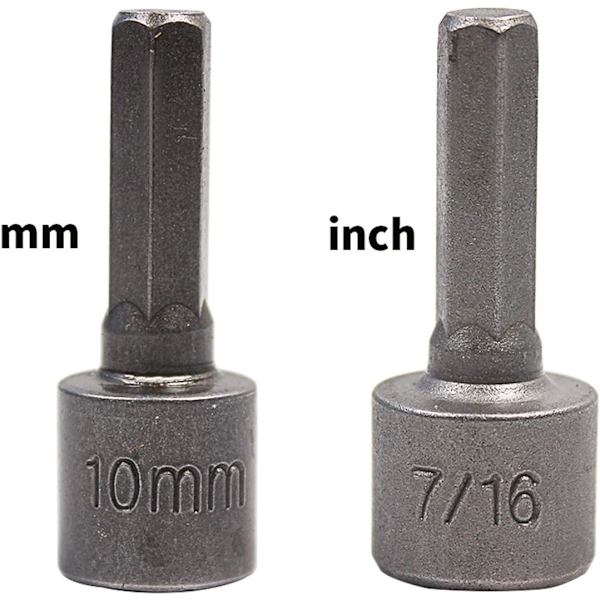 14-delt Power Topnøgle Bor Bits Sæt, Rustfrit Stål, 1/4\" Hex Skaft