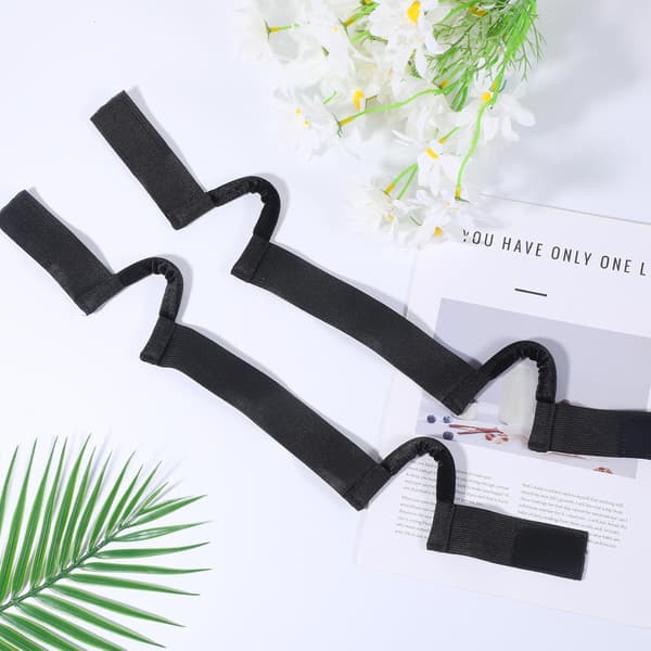 2 st elastiska perukband med öronutskärningar, halkfria lace melting-pannband