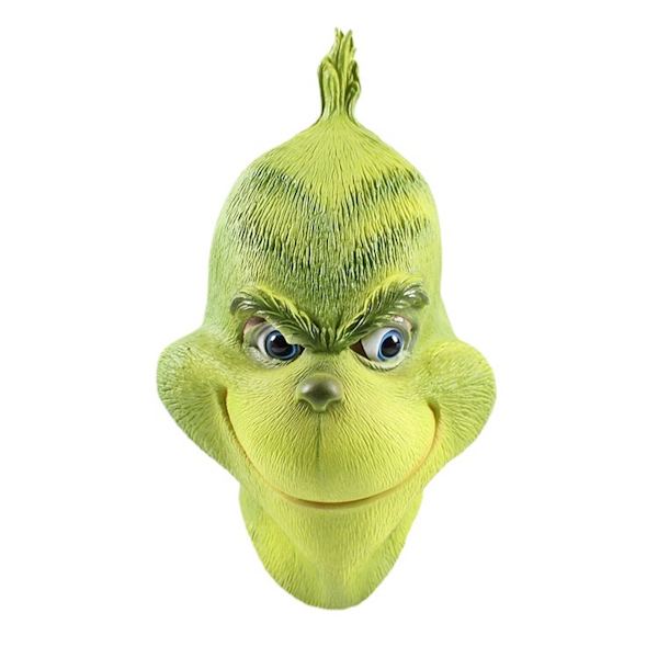 Grinch Mask Latex Huvudbonader Cosplay kostym rekvisita