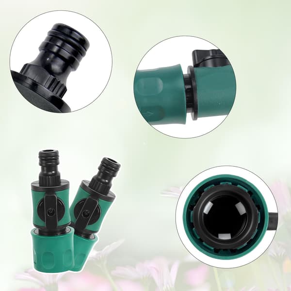 3-pak haveslange-afspærringsventil lynkobling 16 mm inline flowkontrol