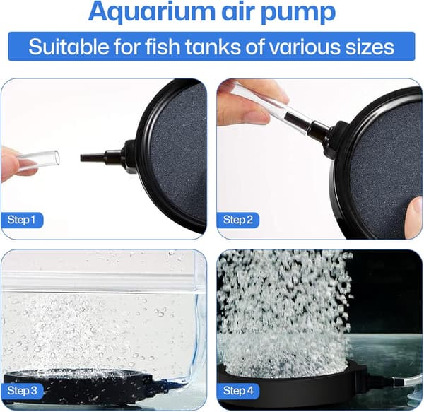 2-pack akvarieluftstenar, 10 cm runda bubbelspridare för akvarier