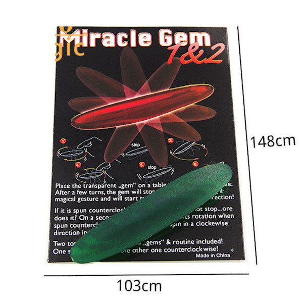 2st Miracle Gem Roterande Bar Lydig Magic Trick Trollkarl Närbild Rekvisita Jippon Prank Tool