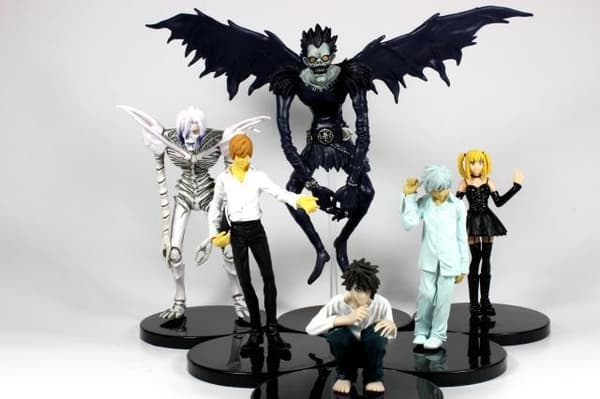 6 st Death Note Ryuk Light L Misa Rem PVC Anime-figurer samlarobjekt modellset