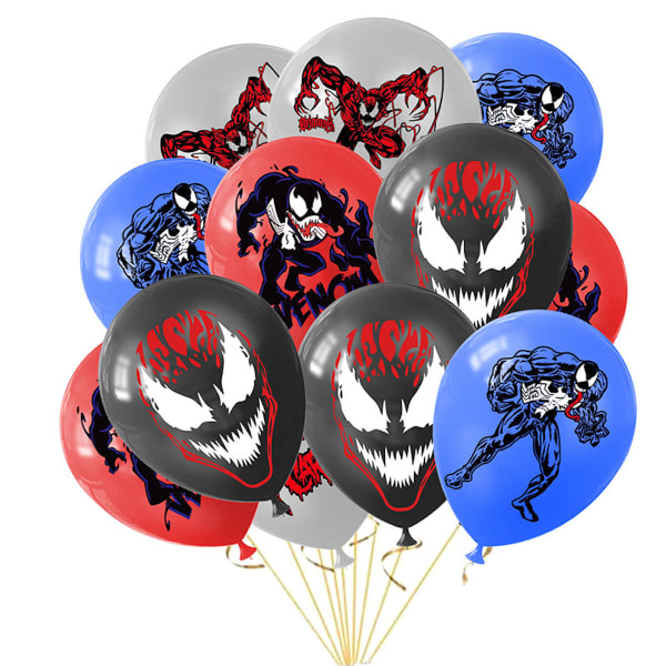 Venom Grattis på födelsedagen Ballong Set Latex Ballonger Party Dekoration Kit