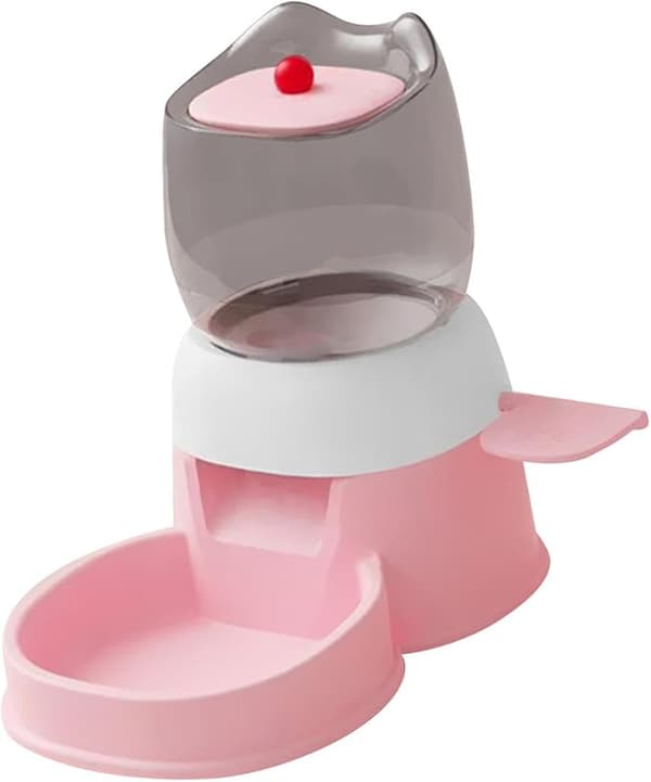 Automatisk Foderautomat til Katte og Hunde, Pink, 2L Kapacitet med Trykmekanisme