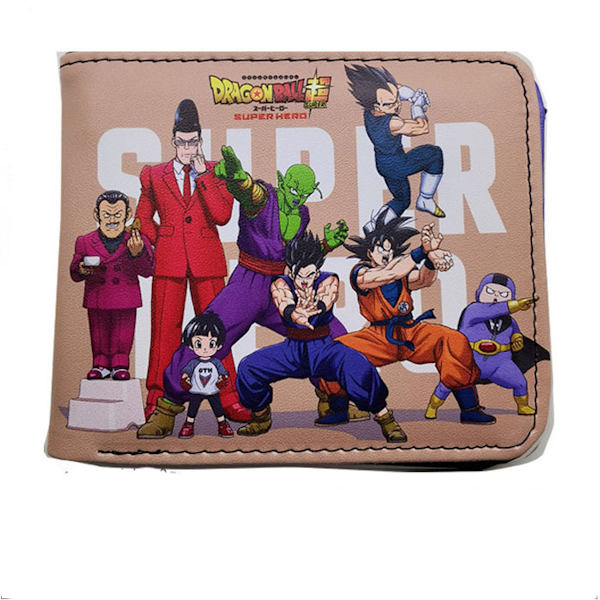 Dragon Balls Sun Goku Anime plånbok Bifold kort plånbok plånbok med myntficka