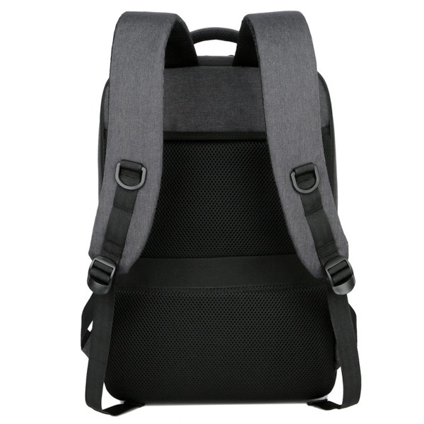 Män Notebook-ryggsäck med USB laddningsport Bokväska för Man black