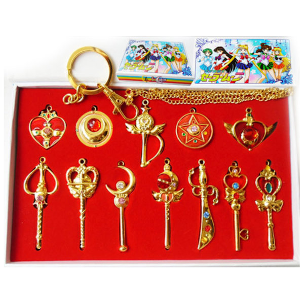 12 st/konjunto Sailor Moon Sailor Moon Colar Pingente