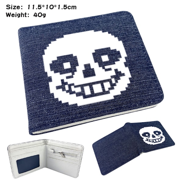 Sans Undertale Anime Plånbok Bifold Kort plånbok plånbok med myntficka