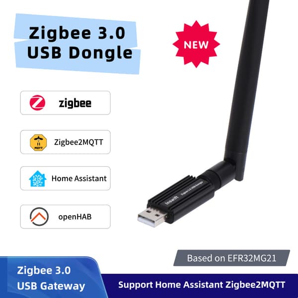 ZBM-MG21 Zigbee 3.0 USB-dongle til ZHA Z2M Home Assistant Smart Gateway
