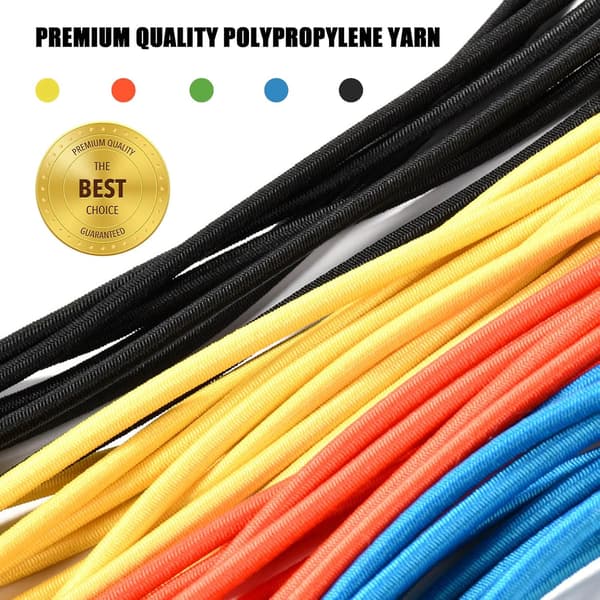 12-pack 25 cm minispännband med krokar, kraftiga elastiska fästremmar