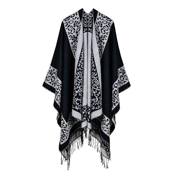 Poncho Öppen Front Lång Tjock Sjal och Wrap Cashmere Feel