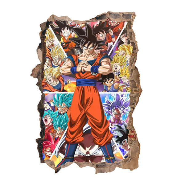 Dragon Ball Sun Goku Anime Väggdekor Avtagbar Tapet Hemdekoration