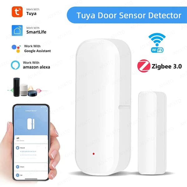 Tuya Smart WiFi Magnetisk sensor for dør og vindu for hjemmesikkerhetssystem