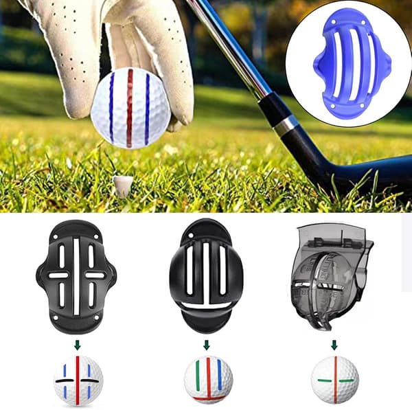 8-delars set för markering av golfbollar, 4 schabloner, 4 märkpennor