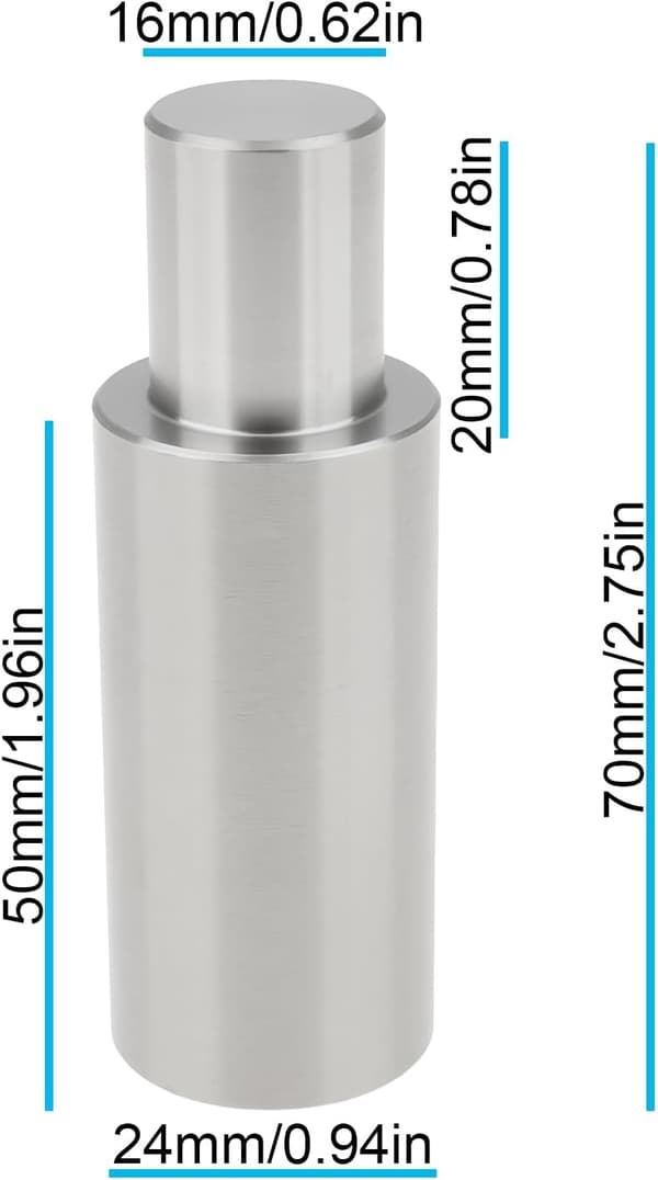 2 stk. 16 mm stoppinner for sveisebord, 304 rustfritt stål for benkearbeid