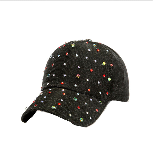Spot Bling Rhinestone cap, glitter paljetter Hip Pop cap justerbar för kvinnor tjejer