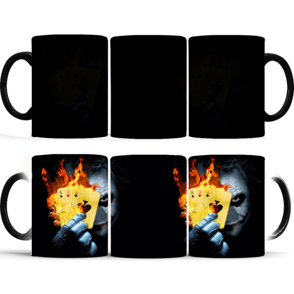 Joker-Clown färgskiftande mugg Keramisk kaffemugg Thermal tekopp Nyhetspresent