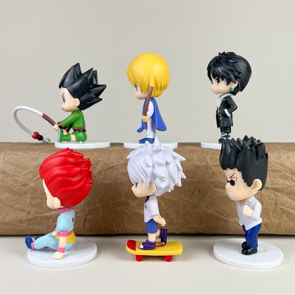 6 stk. Hunter x Hunter Chibi PVC-figurer 10 cm Anime-karaktermodelsæt