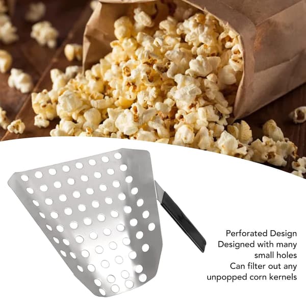 Popcornøse i aluminium med perforert sil og ergonomisk håndtak