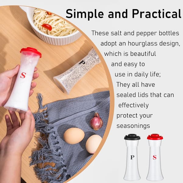 2-pack salt- och pepparkar med lufttäta lock för kök och camping