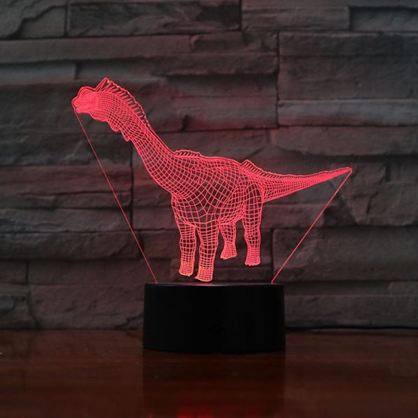 Dinosaurie Tanystropheus 3D LED Nattljus Sovrumsbordslampa Färgbyte