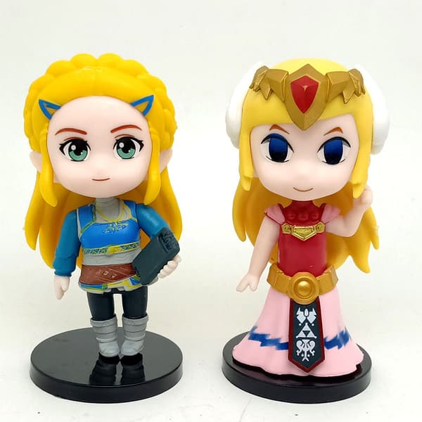 6 st Zeldas Link Chibi-figurer 10 cm PVC Spelkaraktär Samlarset