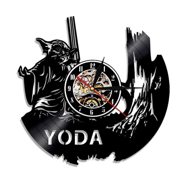 Master Yoda Anime Vinyl Väggklocka Record Klocka Retro Dekor Väggkonstklocka