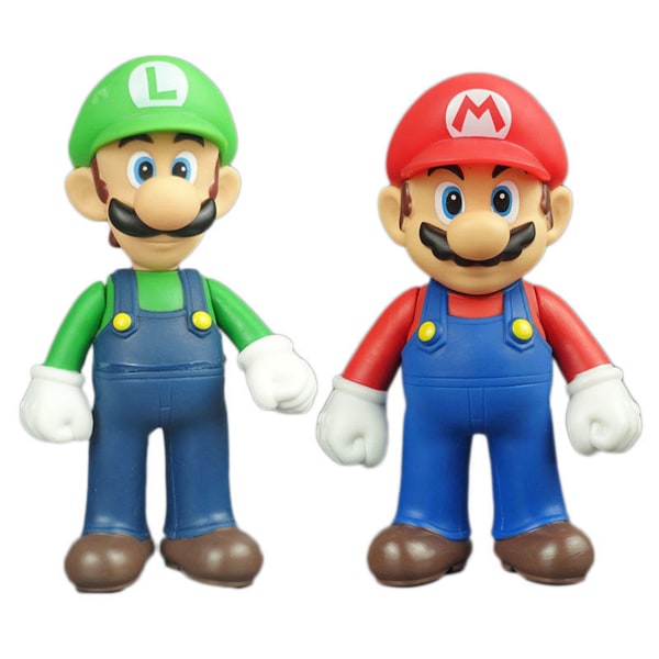 2st/ Set Super Mario Luigi Mario figurmodellleksaker