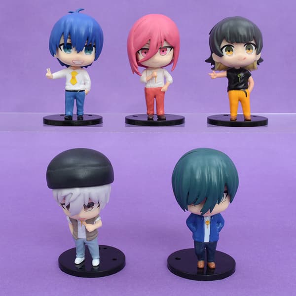 5 st Blue Lock Isagi Bachira PVC Chibi-figurset 9 cm
