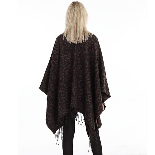 Print Sjal Wrap Tjock Poncho Warm Cape for Lady