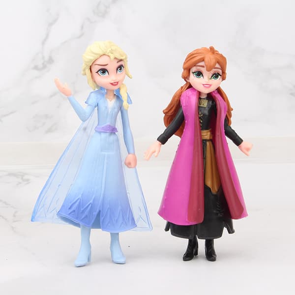 9 stk. Elsa, Anna og Olaf figursæt 5-11 cm PVC samlerobjekter til udstilling