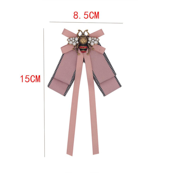 Retro Corsage Bow med Bee Damer Brosch Legering tyg Brosch Pin