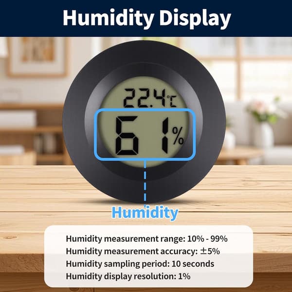 6-pack mini digital hygrometer termometer LCD temperatur- och luftfuktighetsmätare