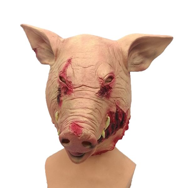 Rotface Pig Mask Huvudbonader Skrämmande Cosplay Kostym Rekvisita Halloween