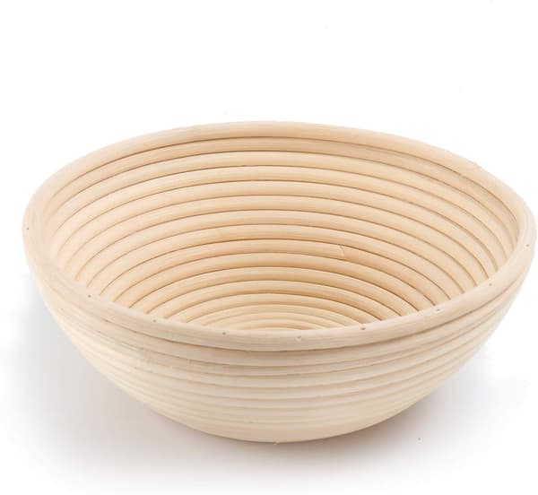 2-pack jäskorgar för bröd, 22 cm rund och 25 cm oval för surdegsbakning