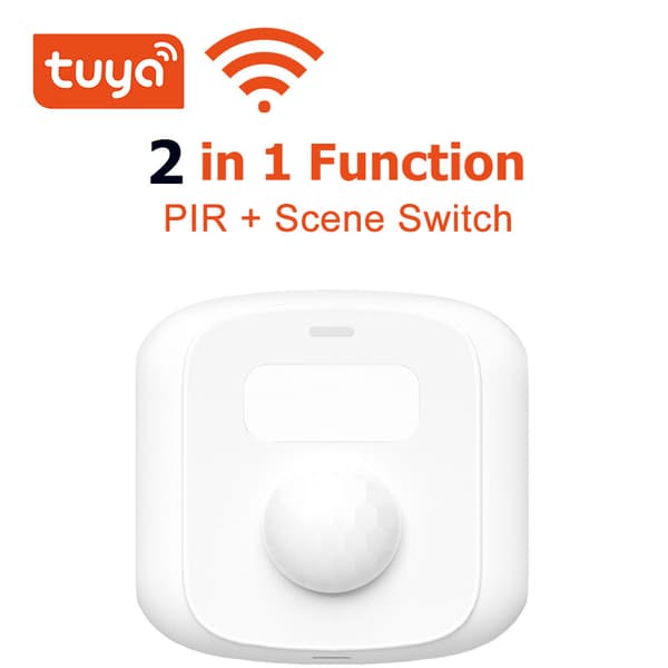 Tuya WiFi 3-i-1 PIR bevægelsessensor og lyssensor med smart scenekontakt og app-styring
