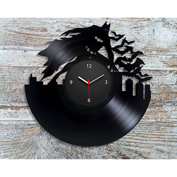 Batmens Anime Vinyl Väggklocka Record Klocka Retro Dekor Väggkonstklocka