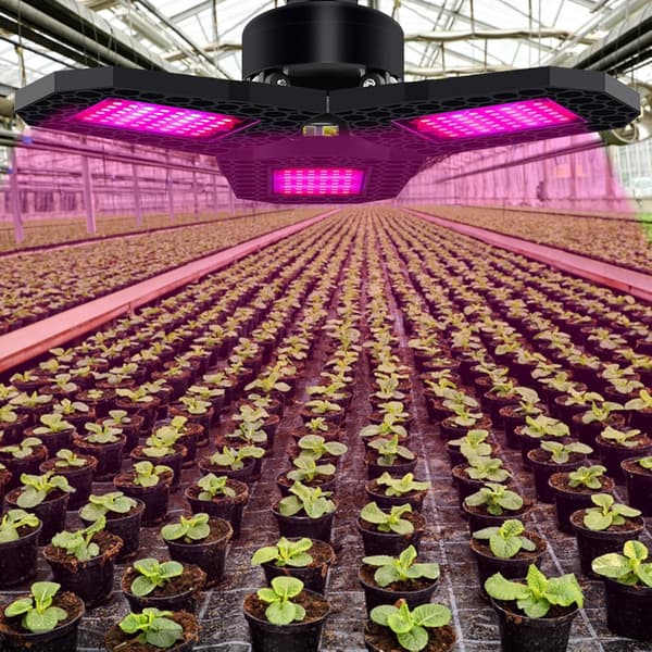 Full Spectrum LED-vækstlys, 3-panels foldbar plantelampe til drivhus