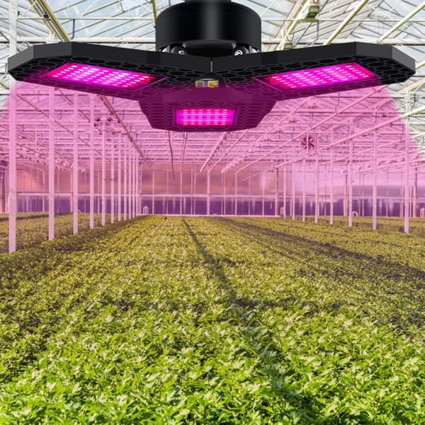 126 LED Full Spectrum Vækstlys, 3-panels foldbar lampe til indendørs planter