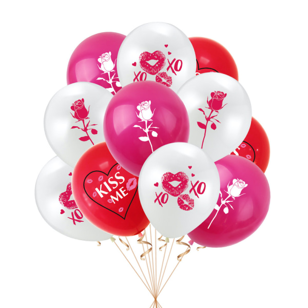 10 st Alla hjärtans dag ogräsrensning Ballonger Festival Dekor Latex Ballong Set Party Dekoration