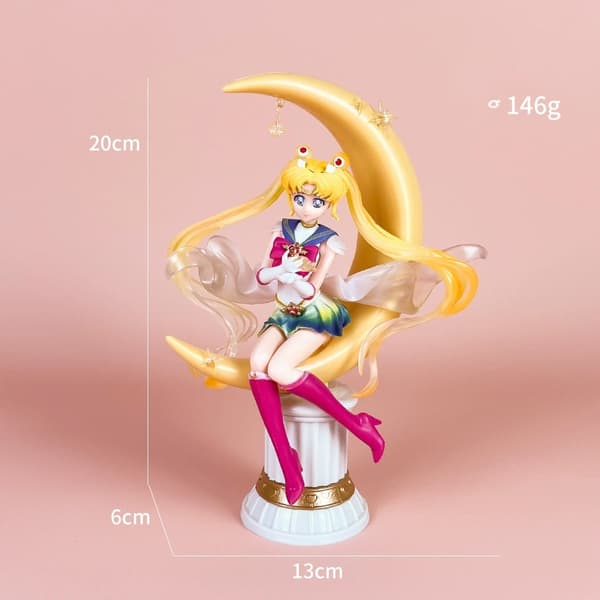 2 stk. Sailors Moons Usagi figurer 14-20 cm PVC anime samlerobjekt udstillingssæt