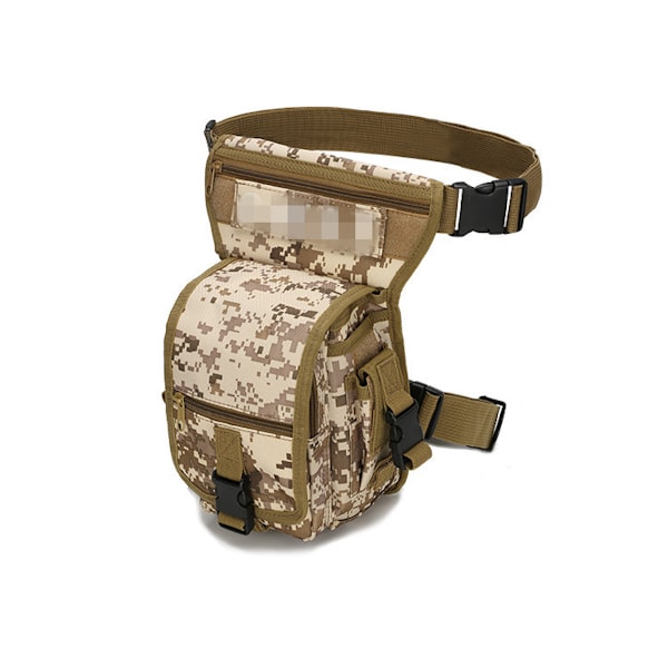 Camouflage Ben Midjeväska Casual Drop Leg Bag Brun lårväska Brown