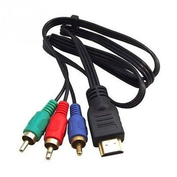 1M HDMI til 3 RCA han AV-kabel 1080P forgyldt lyd- og videoadapterledning