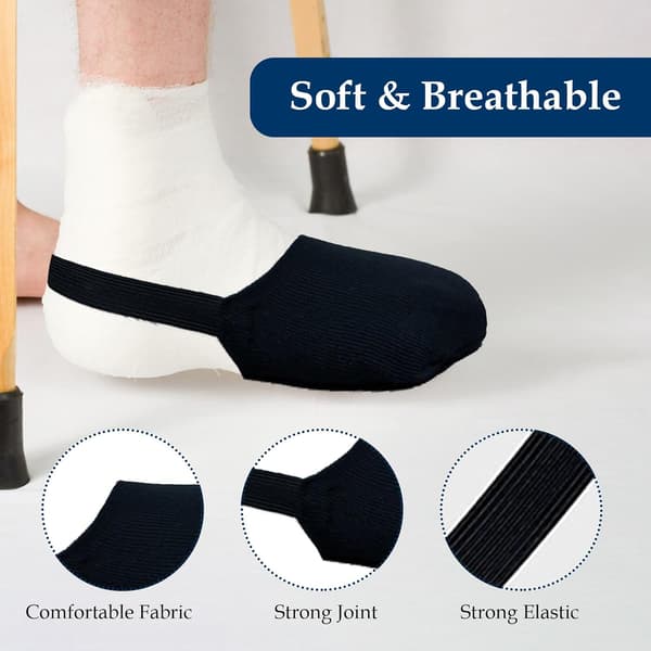 Tåskydd för gips, halkfritt skydd för ortopediska skor och gipsade ben
