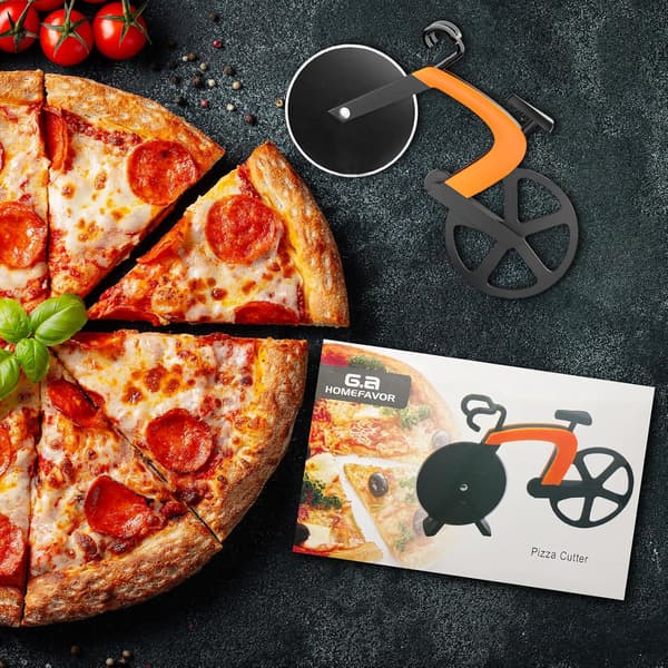 Cykel Pizzaskærer med Nonstick Rustfrit Stål Hjul til Cykelelskere